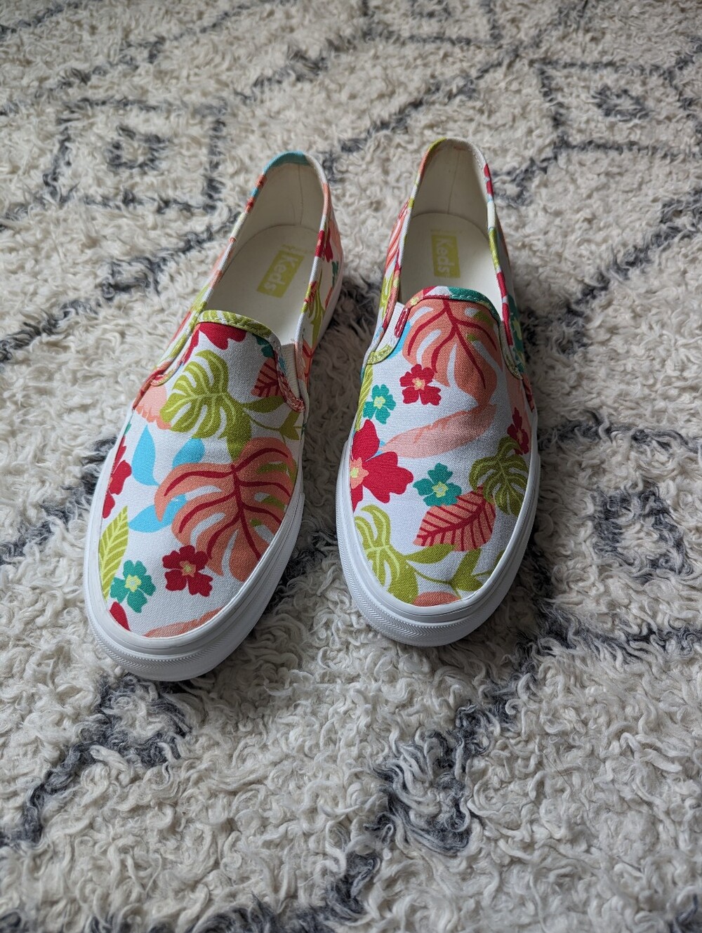 Like New Keds Floral Canvas Slip-On Women’s Sneakers - Multicolor
